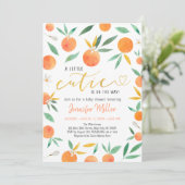 かわいいグリーンとゴールドのベイビーシャワー 招待状 (スタンド正面)