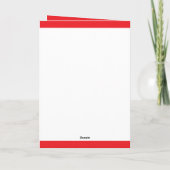 かわいいグリーンとレッドゴおもしろいルフサンタクロース シーズンカード (裏面)