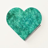 かわいいグリーンの花柄カスタムスパイラルノートブック ノートブック (裏面)