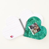 かわいいグリーンの花柄カスタムスパイラルノートブック ノートブック (内部)