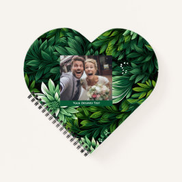 かわいいグリーンの花柄スケッチノートブック ノートブック