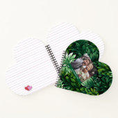 かわいいグリーンの花柄スケッチノートブック ノートブック (内部)