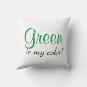 かわいいグリーンは私の色だ クッション (裏面)