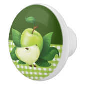 かわいいグリーンアップルキッチンデコル セラミックノブ (右)