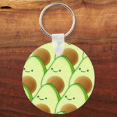 かわいいグリーンアボカドオールオーバースケッチ キーホルダー (正面)