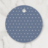 かわいいグリーンインクブルーボーイシューズ葉ベビーシャワー フェイバータグ (裏面)