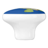 かわいいグリーンウミガメhappy cartoonイラストレーション セラミックノブ (側面)