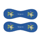 かわいいグリーンウミガメhappy cartoonイラストレーション 野球ボール (パネル)