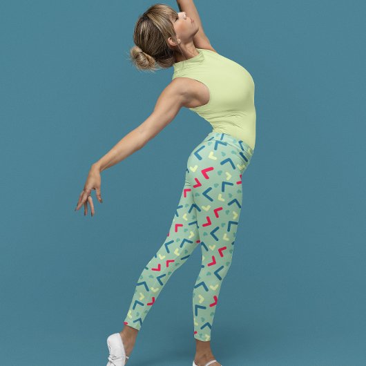 かわいいグリーンエクササイズヨガウィメンズレギンス レギンス