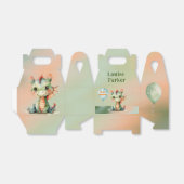 かわいいグリーンオレンジのドラゴンボーイベビーシャワーありがとう フェイバーボックス (折り畳みなし)