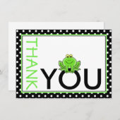 かわいいグリーンカエルありがとうノートカード ノートカード (正面/裏面)