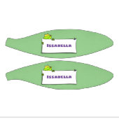 かわいいグリーンカエルのサイン漫画イラストレーション ミニバスケットボール (パネル)