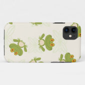 かわいいグリーンカエルのパターン Case-Mate iPhoneケース (裏面(横))