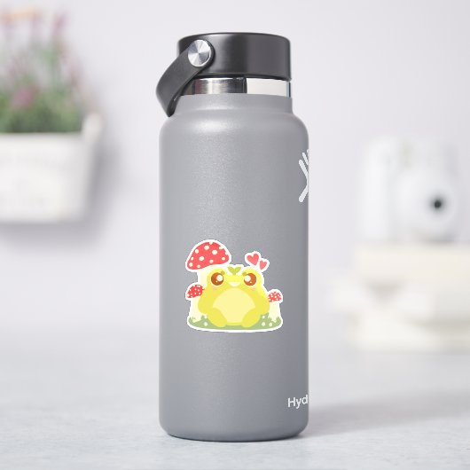 かわいいグリーンカエル自然 シール (HydroFlask)