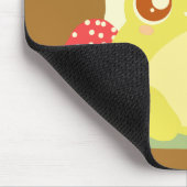 かわいいグリーンカエル自然 マウスパッド (コーナー)