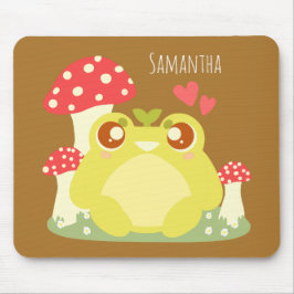 かわいいグリーンカエル自然 マウスパッド