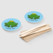 かわいいグリーンカエル ハンドファン (組立なし)