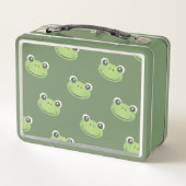 かわいいグリーンカエル |新学期 | Ivoke Lunchbox メタルランチボックス (裏面)
