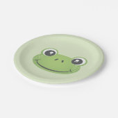 かわいいグリーンカエル |紙プレート ペーパープレート (アングル)