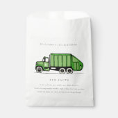 かわいいグリーンガーベージトラックキッズおもしろいファクト誕生日 フェイバーバッグ (正面)