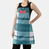 かわいいグリーンギンガム エプロン (インサイチュ)