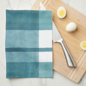 かわいいグリーンギンガム キッチンタオル (四つ折り)