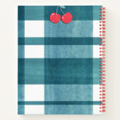 かわいいグリーンギンガム ノートブック (裏面)