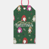 かわいいグリーンクリスマスカラフル格言 ギフトタグ (正面)