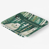 かわいいグリーンクリスマスクッキーの交換 ペーパープレート (傾斜あり)