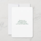 かわいいグリーンクローバーシャムロックパターンありがとうありがとう サンキューカード (裏面)