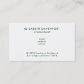 かわいいグリーンクローバーシャムロックパターン 名刺 (裏面)