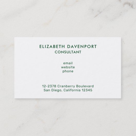 かわいいグリーンクローバーシャムロックパターン 名刺 (裏面)