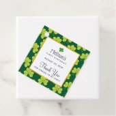 かわいいグリーンクローバーパターン誕生日ありがとう フェイバータグ (インサイチュ)