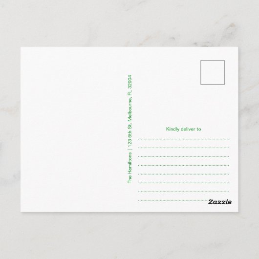 かわいいグリーングリッターアイリッシュトーストセントパトリックの日 ポストカード (裏面)