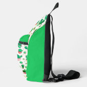 かわいいグリーンサボテン名水彩植物のパターン スリングバッグ (右)