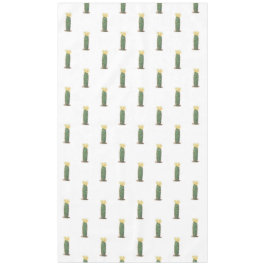 かわいいグリーンサボテン黄色い花砂漠 テーブルクロス