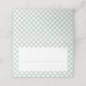 かわいいグリーンジンガムシンプルニュートラルベビーシャワー プレイスカード (外部開封)