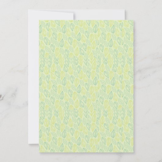 かわいいグリーンダウスボーイ赤ちゃんシャワー招待状 招待状 (裏面)