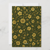 かわいいグリーンチェックのポートレート写真クリスマスホリデー シーズンカード (裏面)