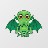 かわいいグリーンチュルフモンスター ウィンドウサイン (シート)