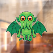 かわいいグリーンチュルフモンスター ウィンドウサイン (シート2)