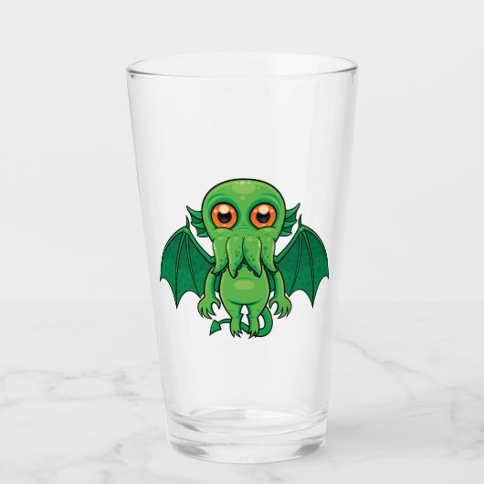 かわいいグリーンチュルフモンスター タンブラーグラス (正面)