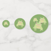 かわいいグリーンツリーカエル – 数々の画像。 コンフェッティ (正面)