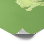 かわいいグリーンツリーカエル – 透明。 ポスター (角)