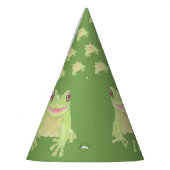 かわいいグリーンツリーカエル – 18透明。 パーティーハット (左)