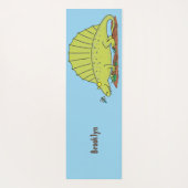 かわいいグリーンディメトロドン漫画イラストレーション ヨガマット (裏面)