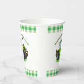 かわいいグリーントラクターバースデーパーティー 紙コップ (左)