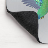 かわいいグリーンハミングバードさくらんぼブロッサム追加の名前 マウスパッド (コーナー)