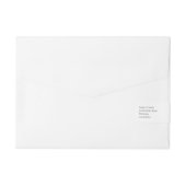 かわいいグリーンハート黒猫結婚式招待状 ラップアラウンド宛名ラベル (裏面)