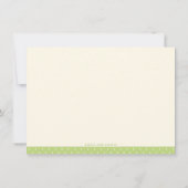 かわいいグリーンフクロウニュートラルベビーシャワーサンキューカード サンキューカード (裏面)